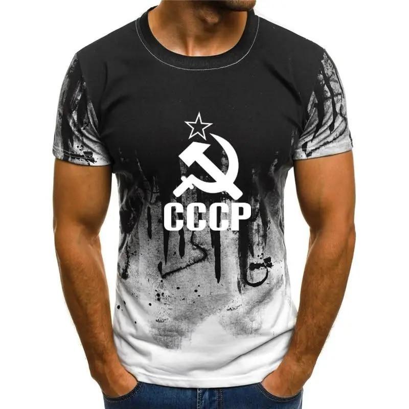 Summer Mens T-Shirt Russian 3d Print T Shirts USSR Soviet Union Man Short Sleeve Tshirt Moscow Mens Tees O Neck Tops Kids Clothing