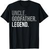 Funny Uncle Godfather Legend Best Godfather T Shirts Men Cotton Humor Streetwear Tee Shirt Short Sleeve Unisex Loose Clothing