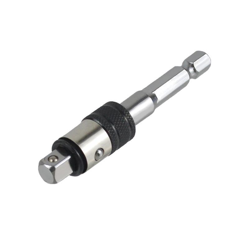 1/4" Hex Shank 70mm Extension Bar, Chrome-Vanadium & Carbon Steel, Dual-Use Socket Extension