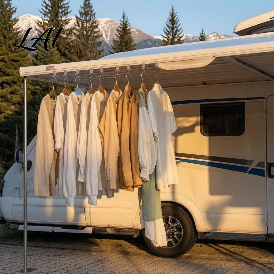 RV Awning Hangers 1/16Pcs Hook for Lights Light Holder Clothing Hooks Drying Hanger Plastic Metal S-Shaped Hook Accessory Campervan Accessories