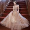 Evening dress women's 1011 summer banquet temperament vocal art test long celebrity host dignified atmospheric dress