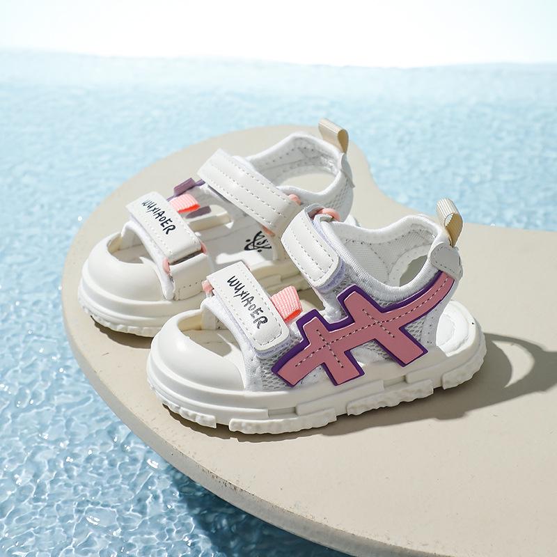 Children's Non-Slip Breathable Summer Sandals with Soft Bottom and Velcro Closure for Toddlers