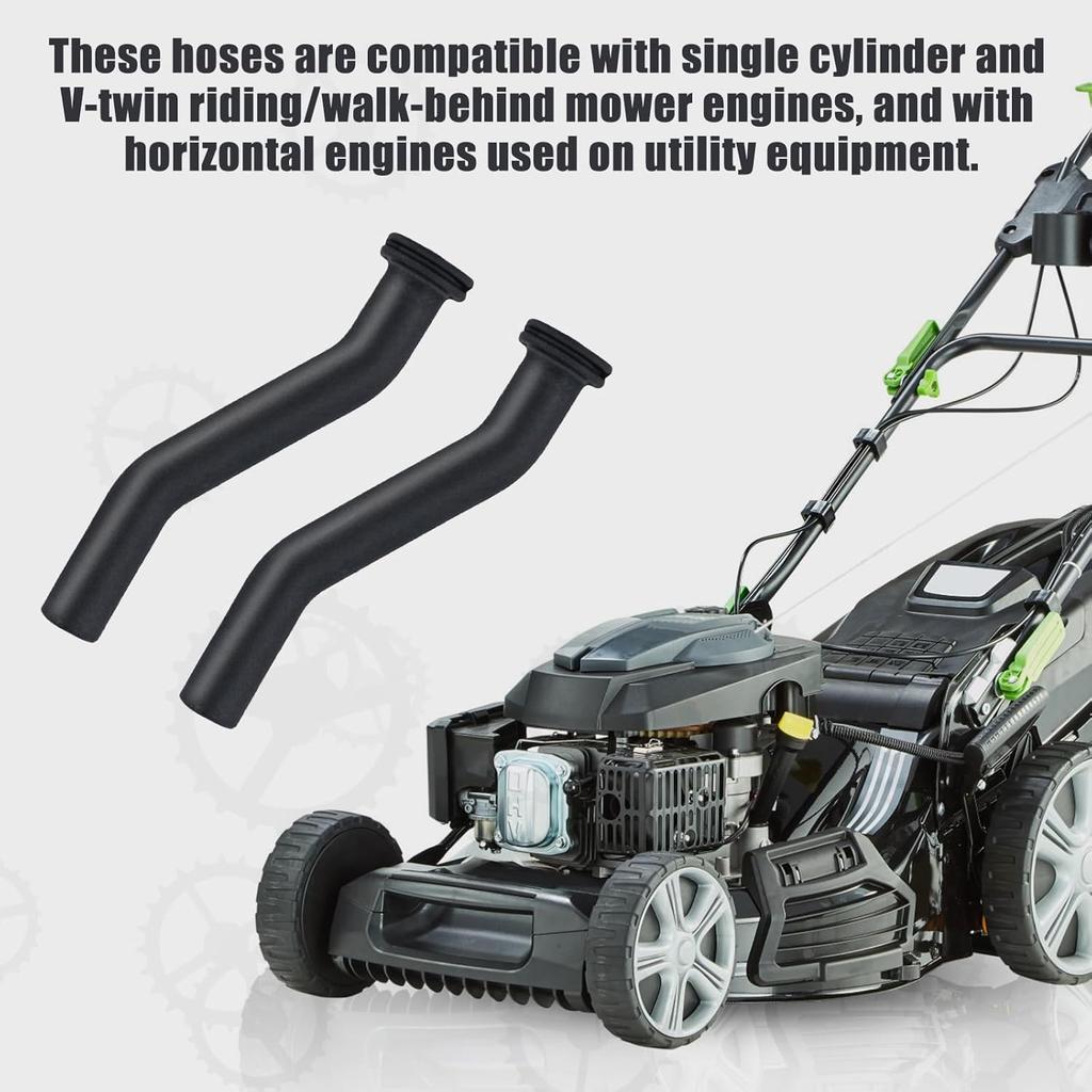 2pcs Rubber Vacuum Hoses, 3 Inch 596163 797408 Vacuum Hoses Replacement Parts for Briggs/Stratton Mower Tractors and Small Gasoline Engines