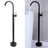 Freestanding Bathtub Faucet European Style Brass Stainless Steel Without Hole Floor Stand Tap for Column Type Basin