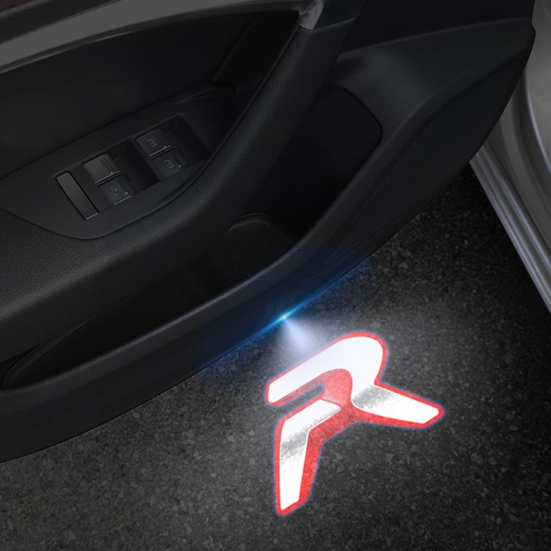 2Pcs LED Car Door Projector GT Emblem Welcome Light For Peugeot 307 RCZ 508 408 206 306 207 406 5008 607 807 1007 Line Accessory