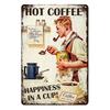 Vintage Coffee Bar Metal Tin Signs Decor Wall Art Sign Posters Wall Decoration Coffee Plaque Sign Cafe