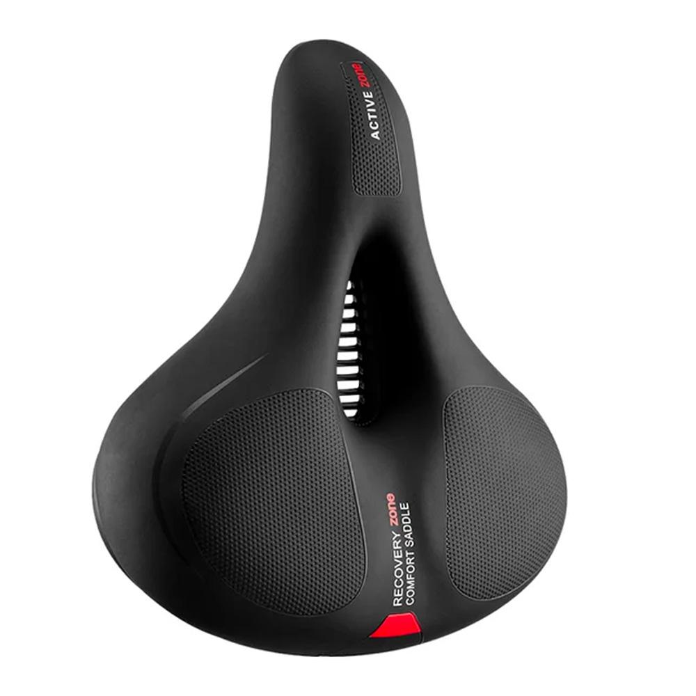 Comfortable Bicycle Saddle with Black and Red Reflectors
