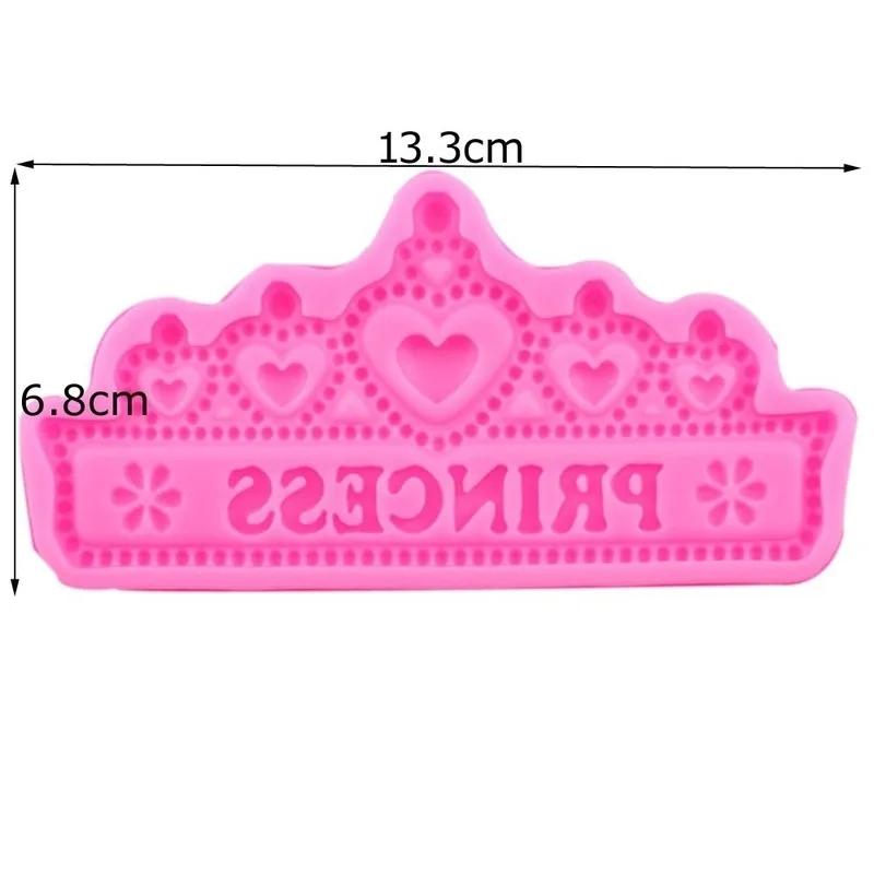 Silikonové formy na dort s korunou princezny Svatba Fondánové dorty Nástroje na zdobení dortů Formy na cupcakes a čokoládu