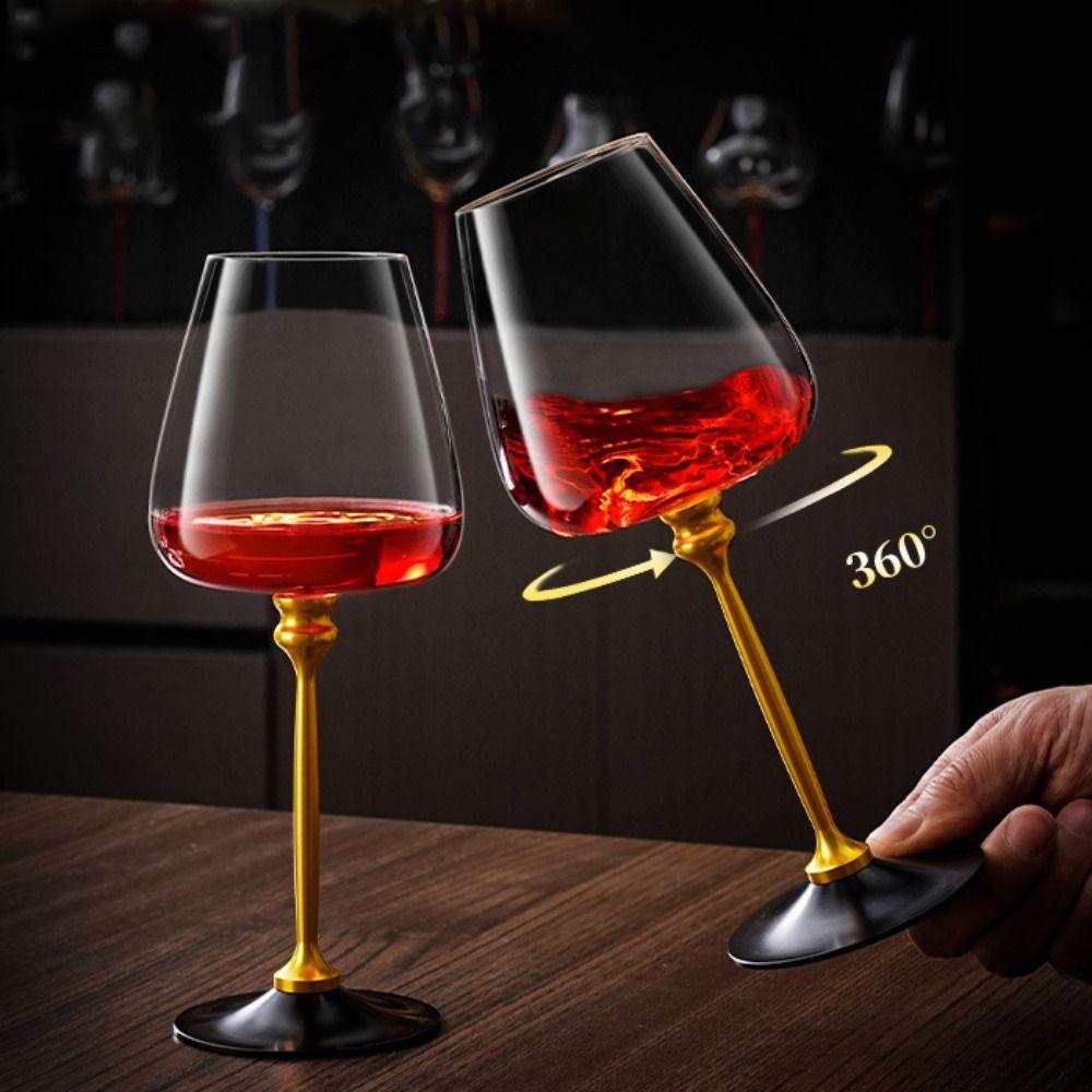 500ml Crystal Goblet Ergonomic Holder Wine Decanter Glass Cup  Cocktails