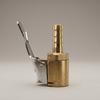 Tire Inflator Adapter with Locking Clip for Car Air Pump Brass Quick Connect Chuck
