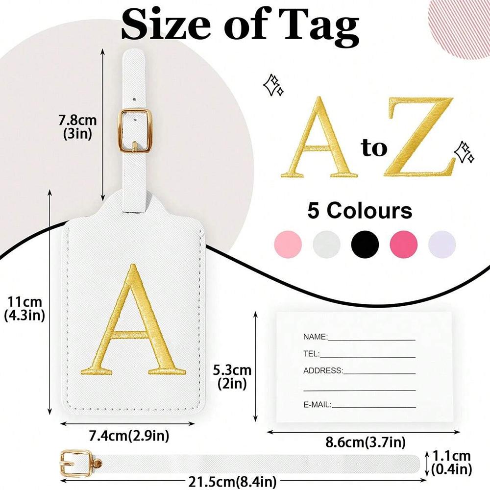 Modischer Koffer mit Buchstabenstickerei, Design mit Sichtschutzklappe, A-Z Buchstaben, unverzichtbares Gepäckidentifikationswerkzeug für Reisen.zwq