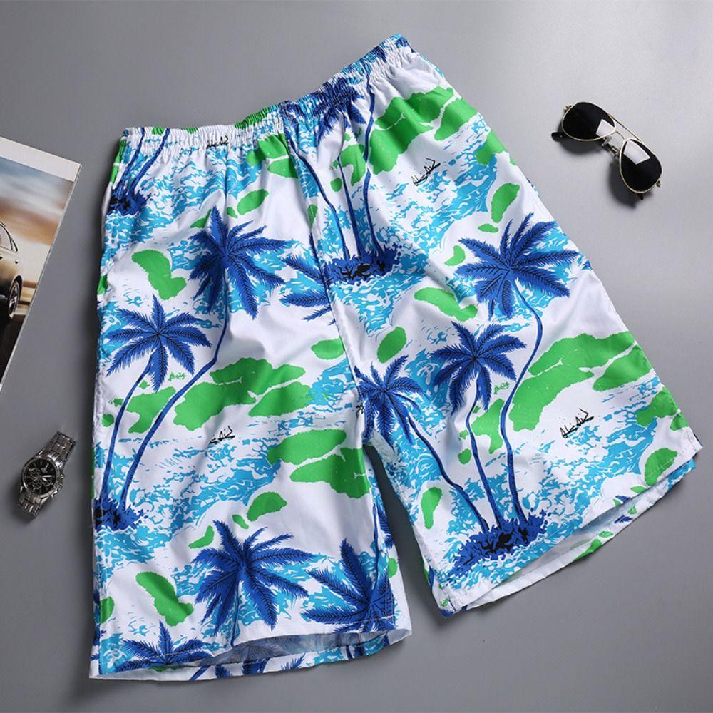 Men Swimming Shorts Trunks Summer Print Surf Shorts New Quick Dry Beach Shorts