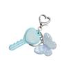 Colorful Resin Keychain Candy Colored Heart Key Butterfly Keyring Phone Charm Jewelry for Fashionable Individuals