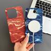 For Xiaomi 15T Pro Case For MagSafe Magnetic Wave Pattern Texture Lightweight PC Hard Cover For Mi 15T Shell Non-Slip Bumper