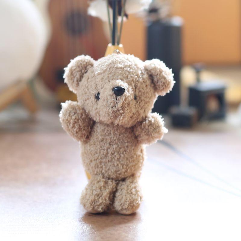 Teddy Bear Plush Keychain Pp Cotton Filled Bag Decor  Kids Gift Animal Stuffed