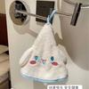 Cute embroidered hand towel Cartoon coral fleece soft and skin-friendly small towel hanging kitchen water-absorbing quick-drying round towel