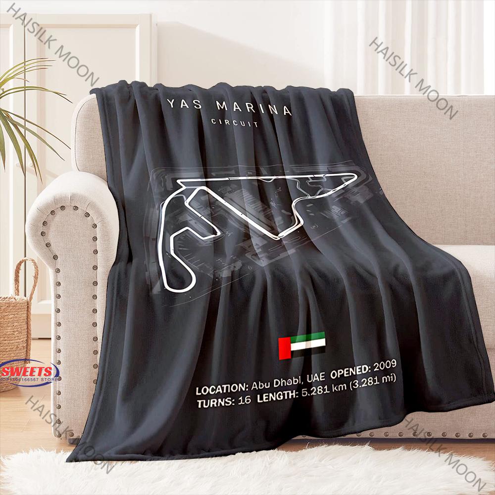 

1PC Nurburgring F1 International Track Blanket for Living Room Bedroom Sofa Office Leisure Birthday Present for Son Husband Dad 30x40in