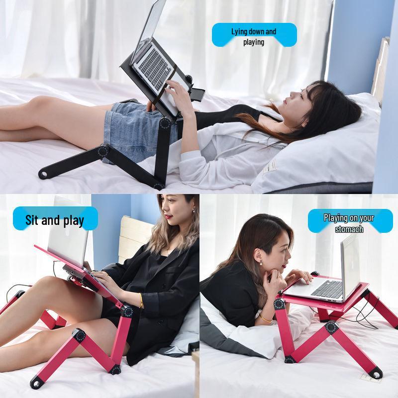 Adjustable Aluminum Laptop Stand with Cooling and Folding Features