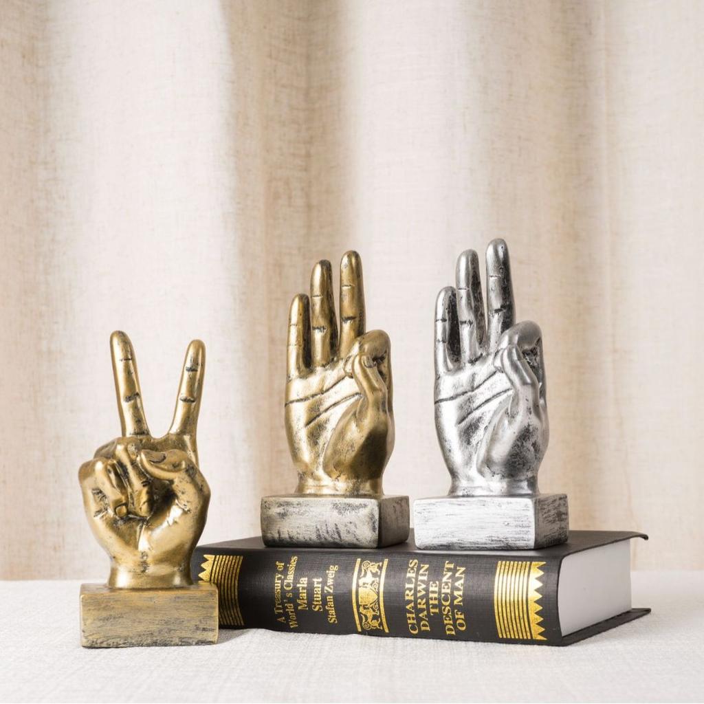 Gesten Charakter Finger Ornament Heim Wohnzimmer Büro Schreibtisch Dekoration