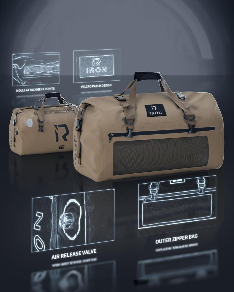 IRON Motorcycle Seat Touring Camping with Shoulder Strap and Reflective Fully Drum Touring Seat Outdoor JIA'S Bag, Bag, & Touring, Tape, One-Touch