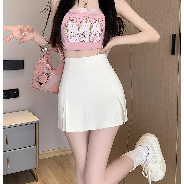 2025 Summer High-Waisted A-Line Slim-Fit Cargo Skirt for Petite Women
