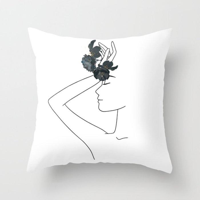 Abstrakte minimalistische Linien Kissenbezug verschiedene weibliche Pose Skizze Kissenhülle Schlafzimmer Sofa Auto Dekoration Quadratisch