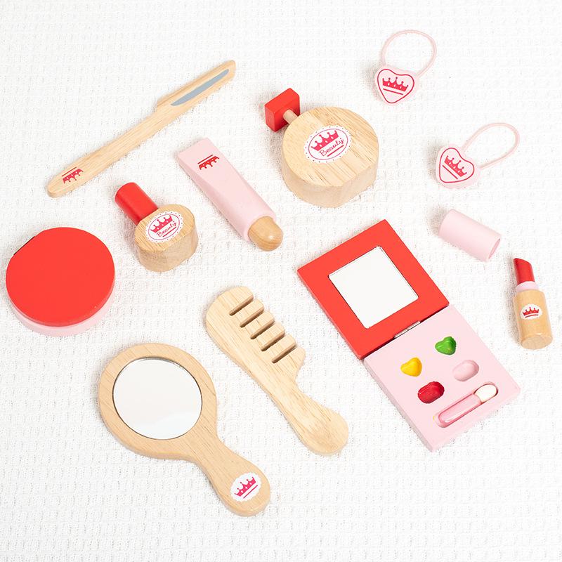 Wooden Girl's Makeup Play Set: Simulation Cosmetics To Foster Interests and Hobbies