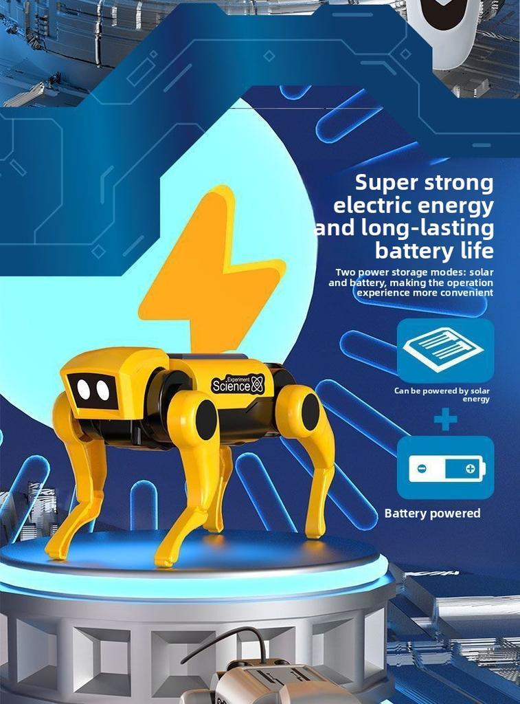 DIY assembly mechanical dog children's science and education experiment electric remote control walking robot educational toy