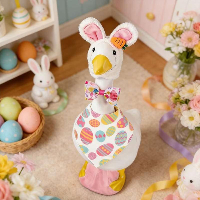 3Pcs Easter Celebration Set For Yard Display With Cap Protective Cloth Cravat Polyester Accessories For Holiday incidents