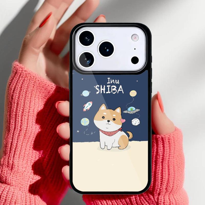 Funny Shiba Inu Phone Case for iPhone 17 16 15 14 13 Pro Max Back Cover for 12 11 Pro Coque