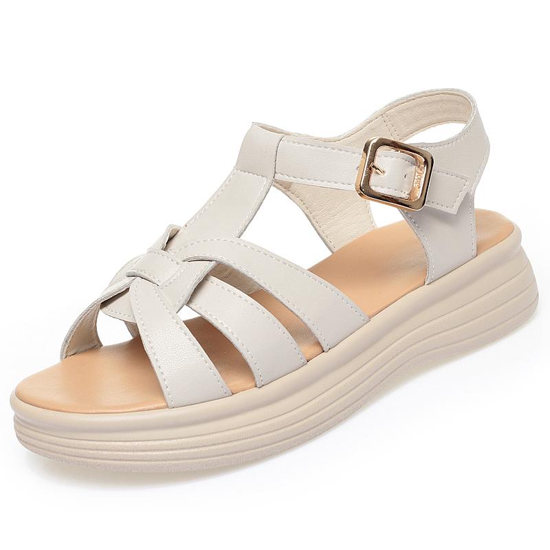 Fashion AIYUQI Women's Sandals Wedge 2025 New Platform Fish-mouth Roman Sandals For Women Summer Large-size Beach Female Shoes