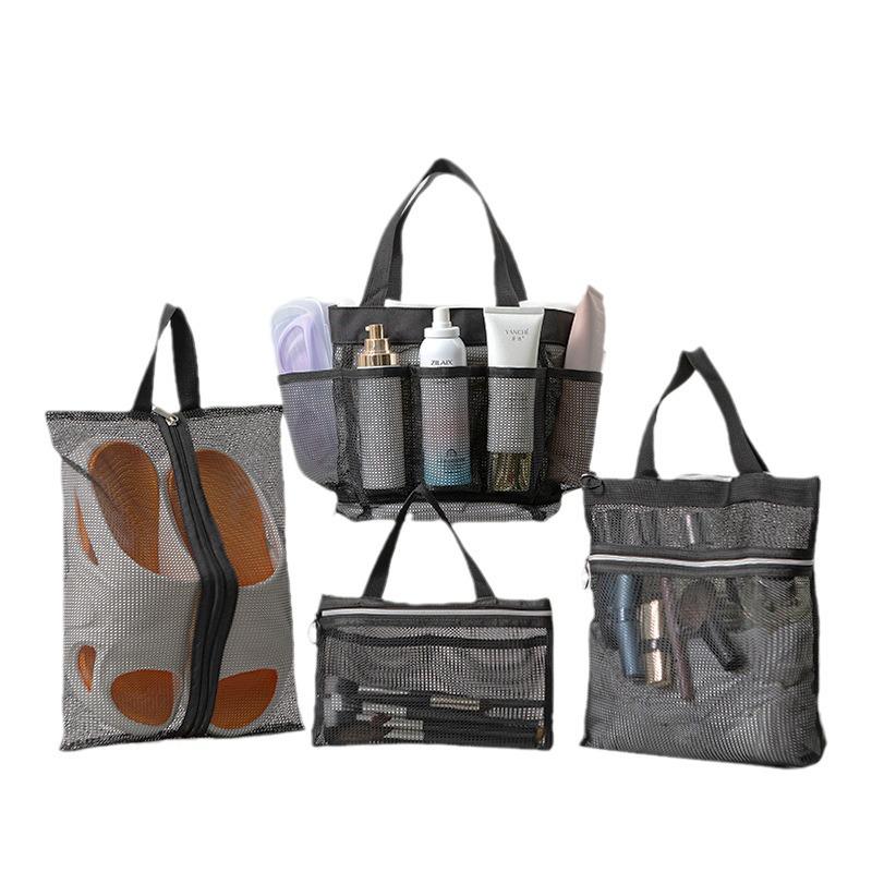 Portable Multi-Pocket Mesh Beach and Travel Bag