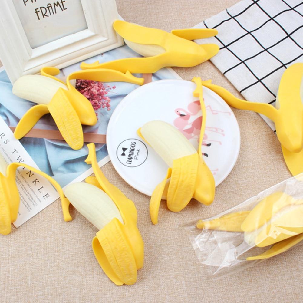 Peeling Banana Squeeze Squish Toys Decompress Squeeze Prank Tricks Stress Relief Kids Toy for Gifts