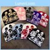 Halloween Skeleton Knit Hat With Breathable Acrylic For Cosplay And Party Wear