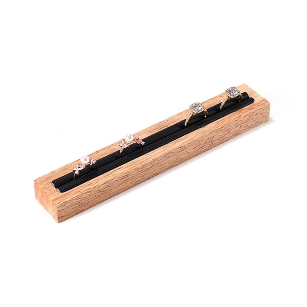 Rings Storage Wooden Ring Display Rectangular Shape Jewelry Organizers Quality Jewelry Stand Rings