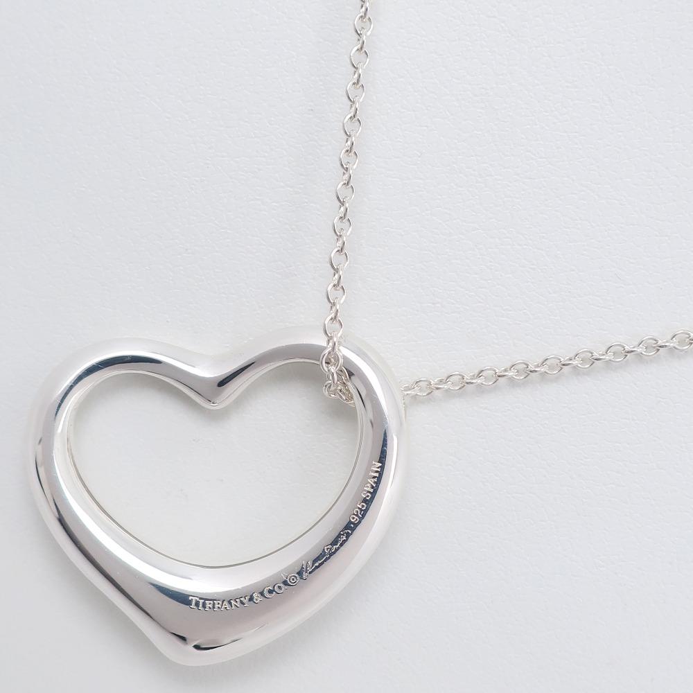 TIFFANY&Co. Open Heart Necklace Elsa Peretti Silver925 Heart 9.9g Women Used