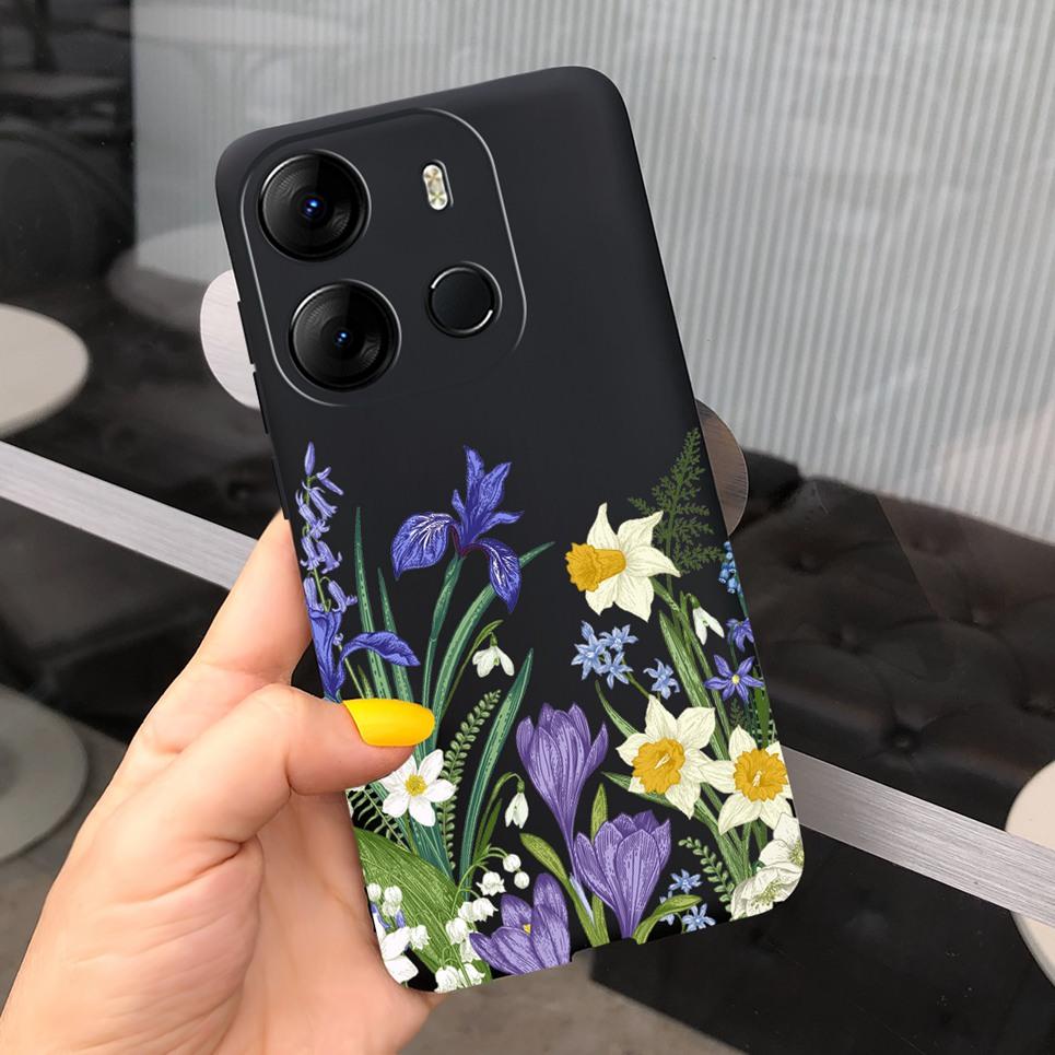 

Phone Case for Infinix Smart 7 Plus Case X6517 Bumper Flower Girly Soft Silicone Cover for Infinix Smart 7 X6517 Funda Smart 7+ Smart 7 Plus