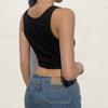 Skeleton Pinted Knitted Crop Top Y2k Aesthetic Camis Black Corset Top Women Harajuku Tee Vintage Fashion Sweats Streetwear