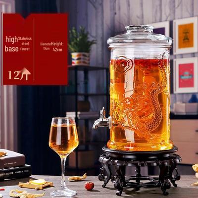 Zhi Shi Retro Glas Infusionskrug mit Zapfhahn