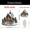 Snow House Acrylic Flat Waterproof Signboard,Study, Living Room,Office,Exquisite Design,Desktop Ornament,Christmas Decoration
