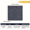 Square Self-Adhesive Carpet Tiles for Office and Home, Non-Slip Foam Backed Polyester Carpet, Solid Color Pattern , Office and Porch Decoration