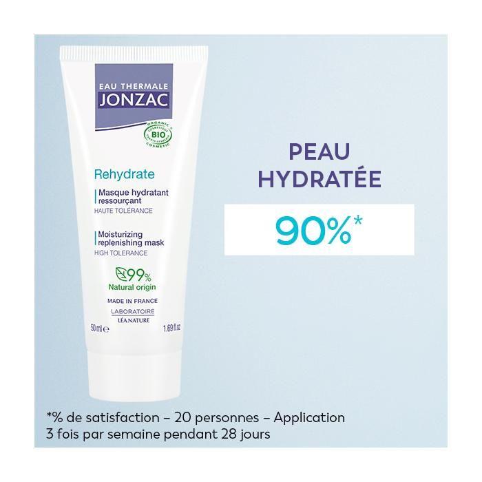 Masque Hydratant - Jonzac - Rehydrate - 50ml - Hypoallergénique - Non comédogène
