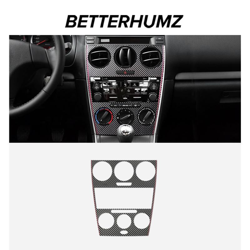 Betterhumz For Mazda 6 2006-2015 Made of Alcantara Center Console Air Outlet Radio Trim Stickers Tuning Car Interior Accessories