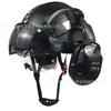 Casco di Sicurezza per Cantiere con Protezione Oculare e Costruzione Antisfondamento, Elmetto, Cuffie Antirumore, Protezione Cranica Protettiva per Cantiere