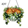 Gothic Aesthetic Room Decor Stained Glass Skull Suncatcher, Acrylic Colorful Window Hanging Wall Art Personalized Trendy Painted Pendant with