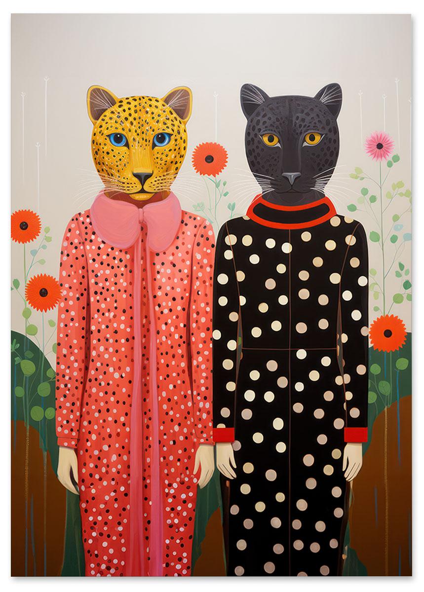 

Plakat portret koty lampart 30x40 cm