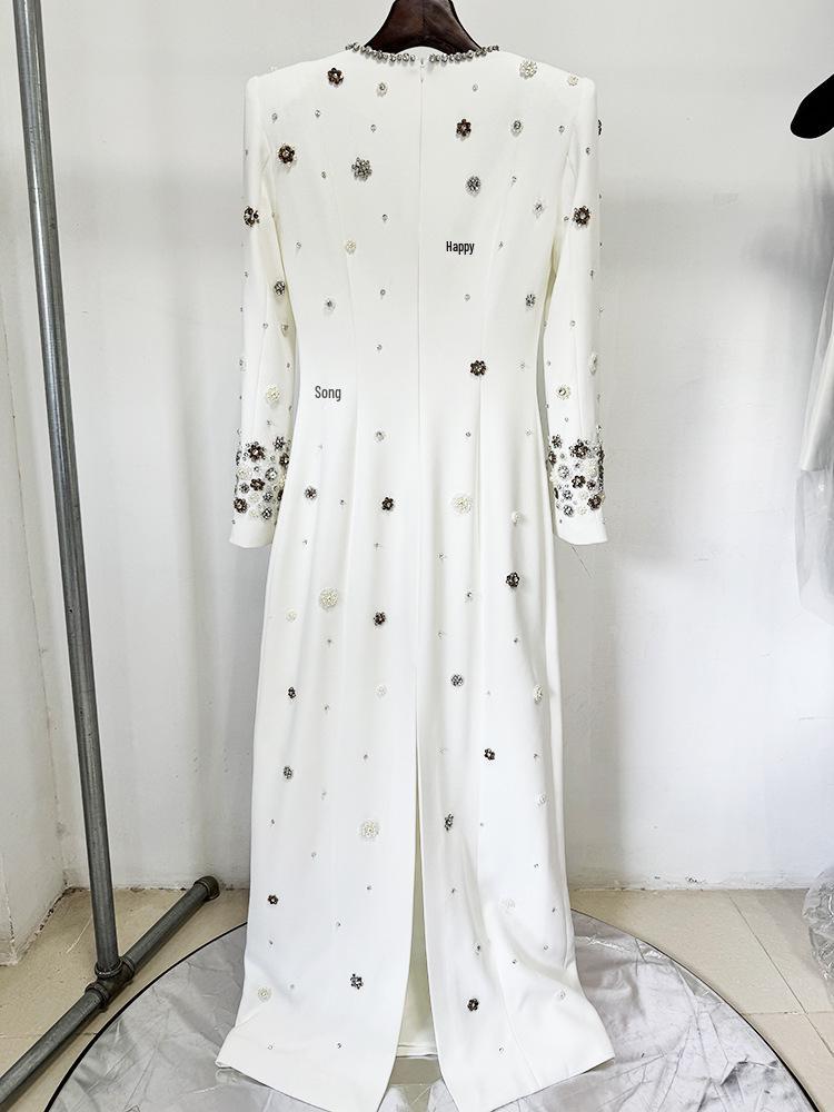 2026 High-End Frühling Strasssteine Perlen Schlankes Abendkleid