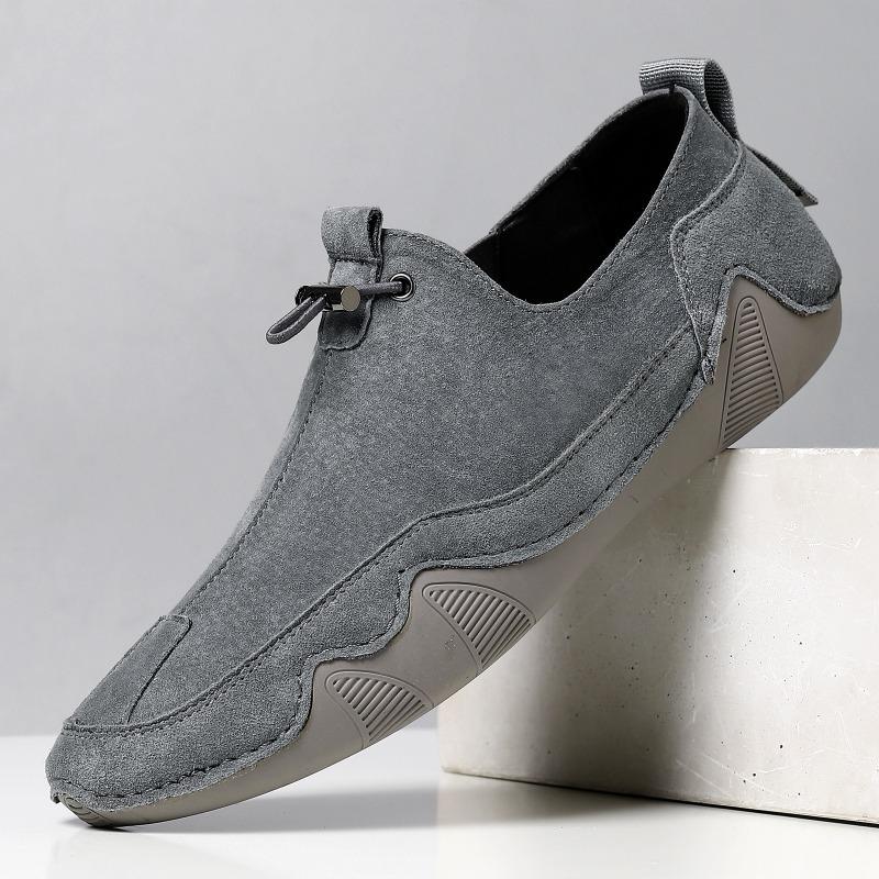 Leather casual shoes men's shoes overalls breathable lazy shoes leather shoes versatile shoes men's trendy shoes