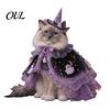 Funny Pet Outfit Halloween Cat Witch Costume, Cute Ghost Cloak, Decorative Cape Festival Outfit, Kitty Cosplay for Holiday Party Accessories