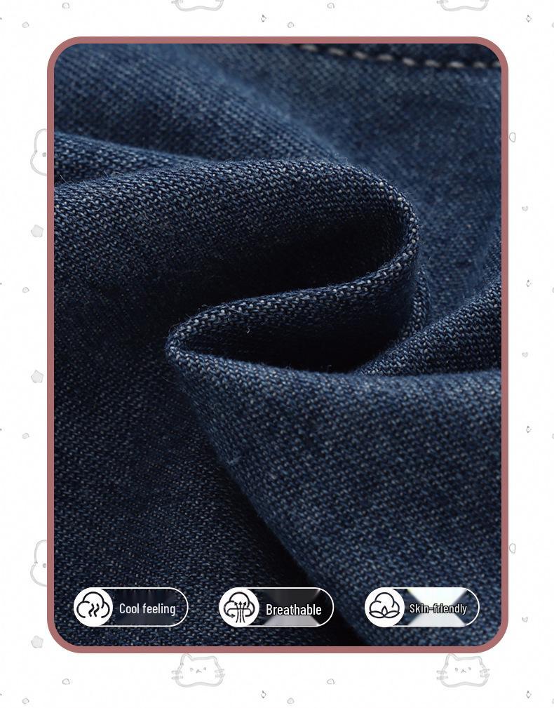 Malwee Girls' Summer Jeans: European & American Style, Elastic Waist, Cute Design for Small To Medium Children